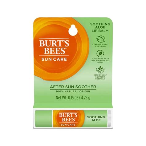 burt's bees lip balm after sun.